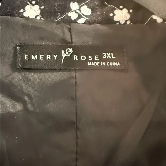 Emery Rose Black Layering Patchwork Floral Boho Cottagecore Women's Vest Sz 3XL - Picture 5 of 10